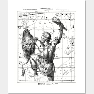 Orion Constellation Map - Aesthetic, Astronomy, Space Posters and Art